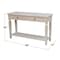 International Concepts Rectangle Vista Console/Sofa Table, 48 W, 16 L, 30 in H, Wood, Unfinished OT-15S - alternate 9